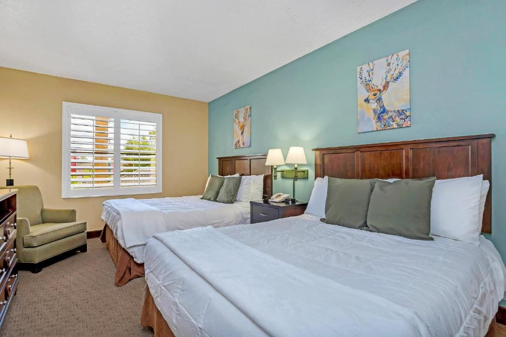 Florida Central Atlantic Coast Apartment | 1BR 2 Queens Apt-Hotel with Pool & Hot Tub, near Disney & Universal Studios!