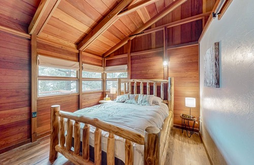 Rye Cabin | Remodeled wilderness retreat with game room, fireplaces, & deck