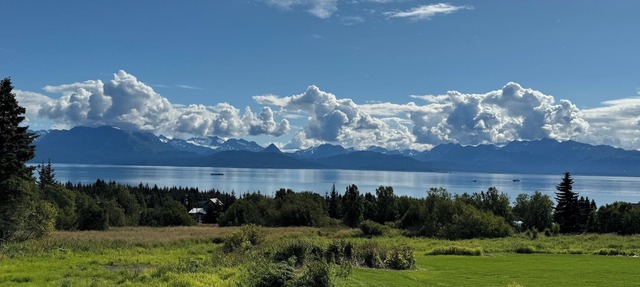 2 bed with amazing views of bay & glacier, hot tub, private deck & fish storage in Homer