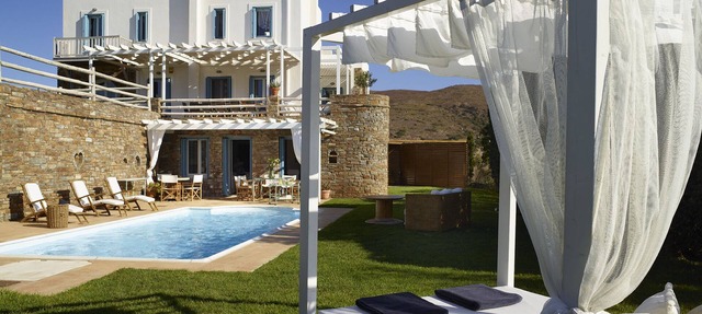 Aegean Marvel: Discover Villa Phivi – 5 Bed Gem, Private pool, Gym, Andros in Kato Fellos