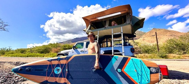 Aloha Glamp Explore Maui with our Jeeps Camper in Paia