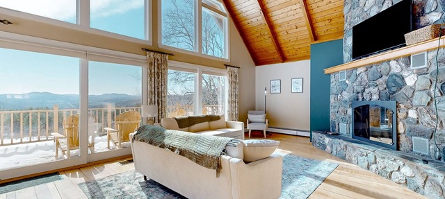 Dog-friendly home with panoramic mountain views, grill, deck, & pool table in Middlesex