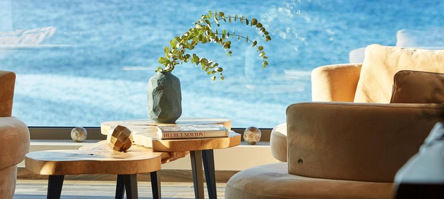 Exclusive beachfront penthouse retreat with private hot tub in Koutsouras