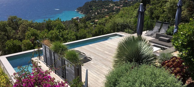 Modern villa with stunning sea view,luxurious comfort,5 bedrooms,3 bathrooms,11P in Rayol-Canadel-Sur-Mer