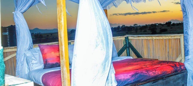 Moon Star Bed Sleeps 3 by Kilimanjaro in Amboseli National Park