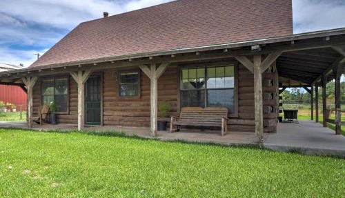 On Farm: Rustic Carmine Log Cabin w/Porch! in Carmine