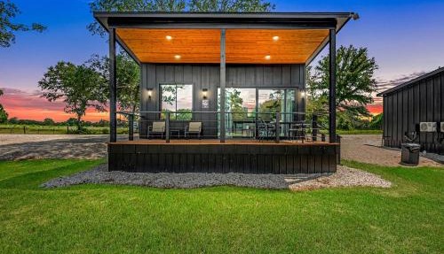 Peaceful Farmhouse-Style Tiny Home Resort with Goats & Pool in Hempstead, Texas in Hempstead