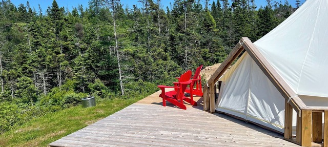 Spruce Bell Tent near Peggy's Cove in East Dover