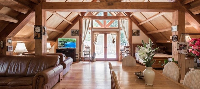 Stunning cabin, rustic decorations, great view of Mts., expansive patio in Hope