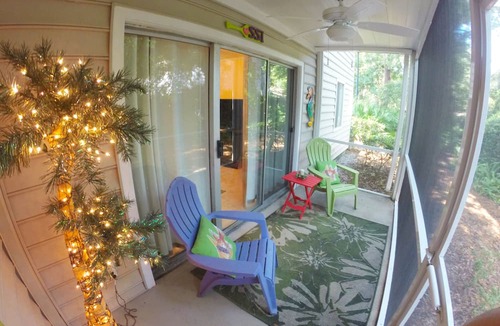 Demere Park Condo | 1BR Ground Floor Condo with Screened-in Porch! Reduced rates for Fall 2026!